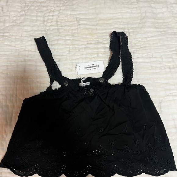 Reformation Black Lace Crop Top - Picture 5 of 6